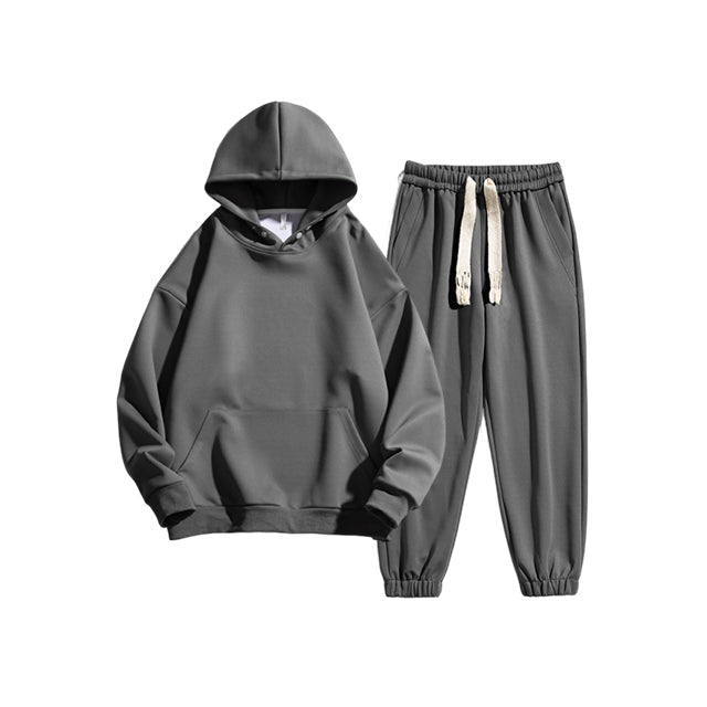 Hot Selling Sweatpants and Hoodie Set Blank Thick Wireless High Quality Custom Puff Printing Pure Color Wholesale Hoodies
