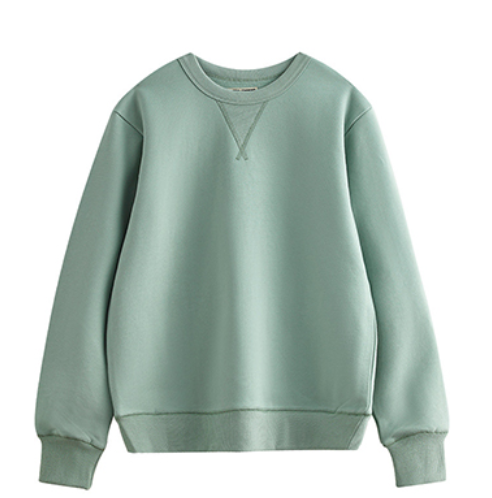 Manufacturer Hoodies Wholesale 15 color French style Large Looped Fleece Thickened Round neck Pullover Sweater Free Sample