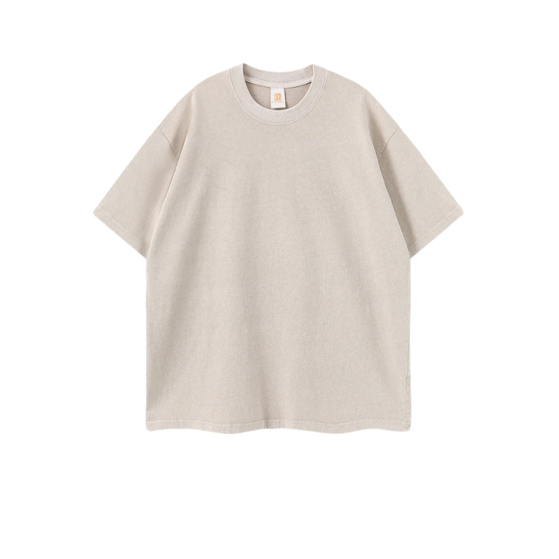 100% Cotton Wax Printing T-shirt Custom Vintage Streetwear Casual Blank Round Neck High Quality Design Personalized T-shirt