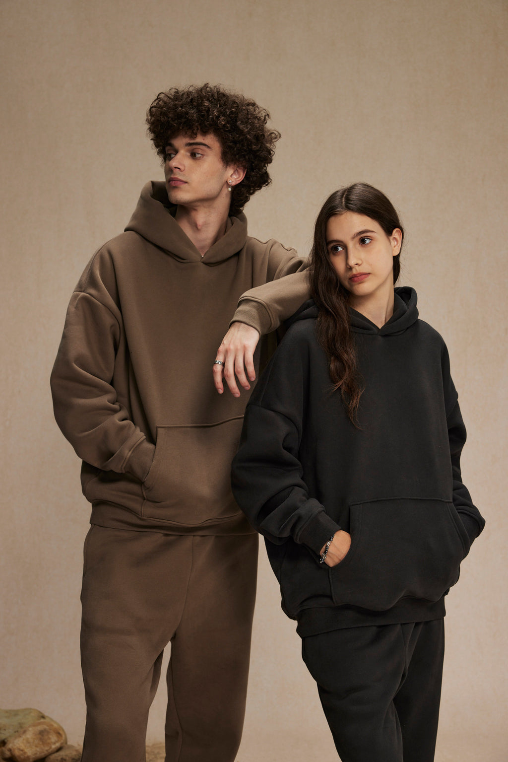 Wholesale Custom High Quality Soft Clothing  Fleece Fashion Pullover Cheap Drop Shoulder Hoodies and Sweatshirts