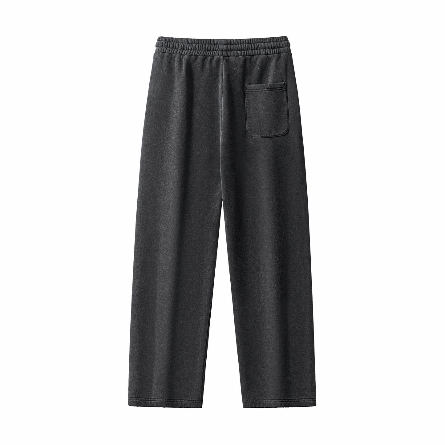 Men Sweatpants High QualityHeavy Duty Water Washed Color Coated Casual Thick Solid Colored Straight Leg Trousers Free Design