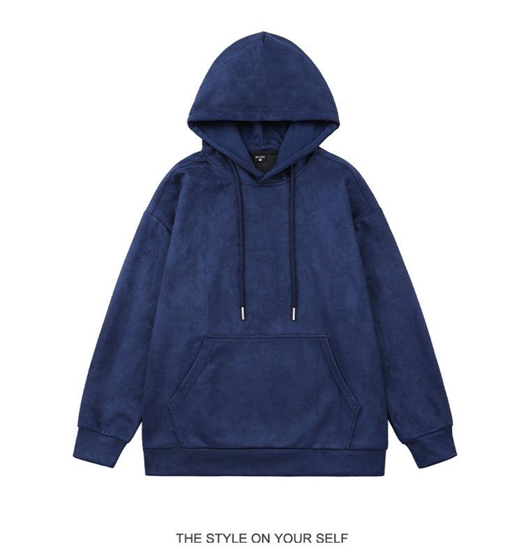 Oem Brand 5 Color Hooded Pullover Sweatshirt for Both Men and Women High Street Style Loose Fi with a Dropped Shoulder Design