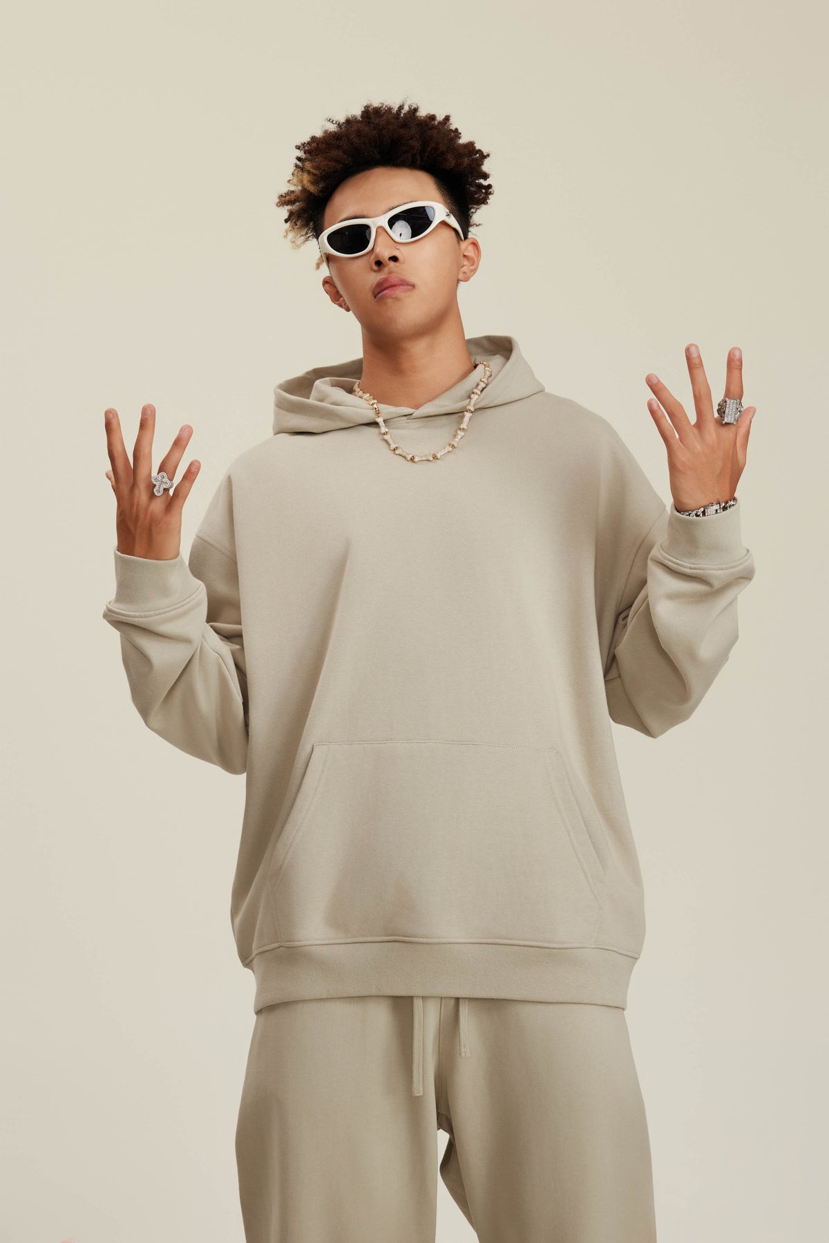 High Quality Hoodie Heavyweight Unisex Hoodie Fleece Pullover with No Hood and Shoulder Straps Terry Fabric American Style