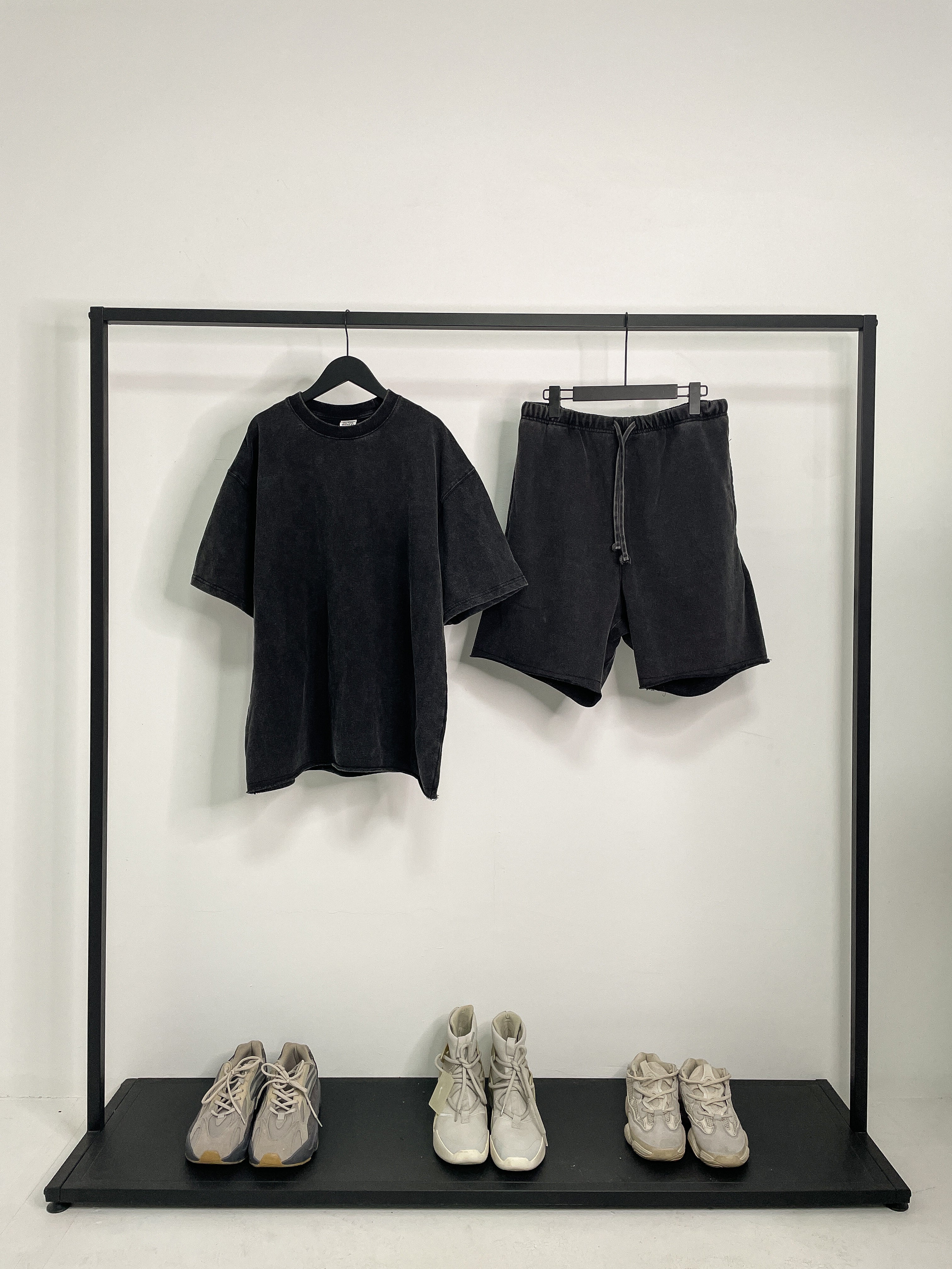 Oversize Washed Short Sleeve Blank Sublimation Streetwear High Quality Round Collar Heavy Cotton Plain Tshirts for Printing