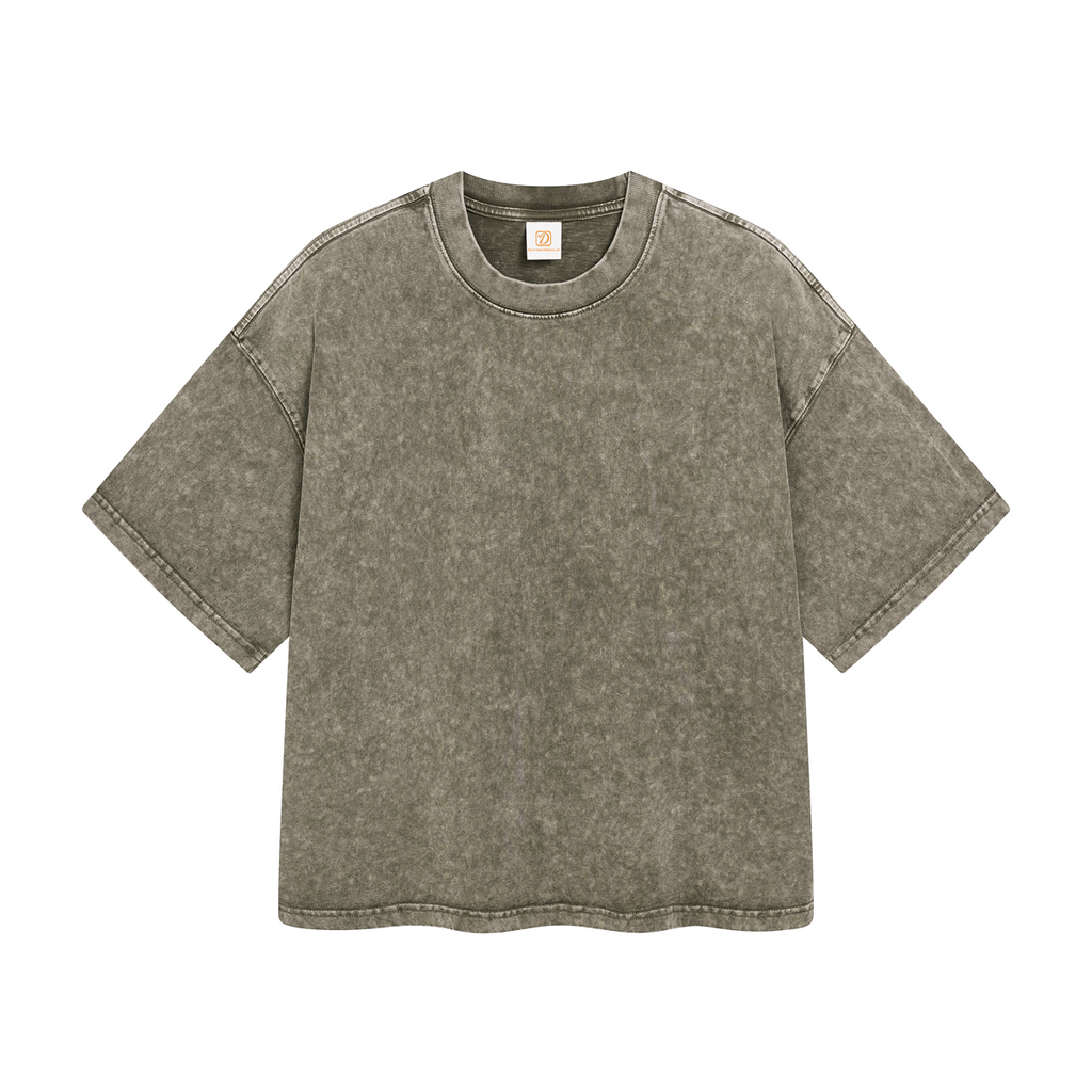 275G Men's T-shirts Customized Blank Plain Heavy Cotton Boxy Short Streetwear Style Acid Wash t Shirt for Men High Quality