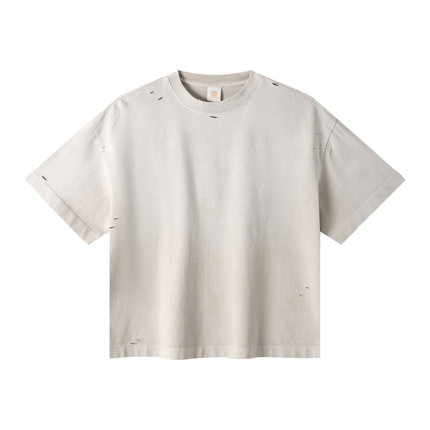 Heavyweight Tshirts Men's Custom logo Puff Printing Design High Quality Casual Vintage Washed O-neck Streetwear Cotton T-shirt