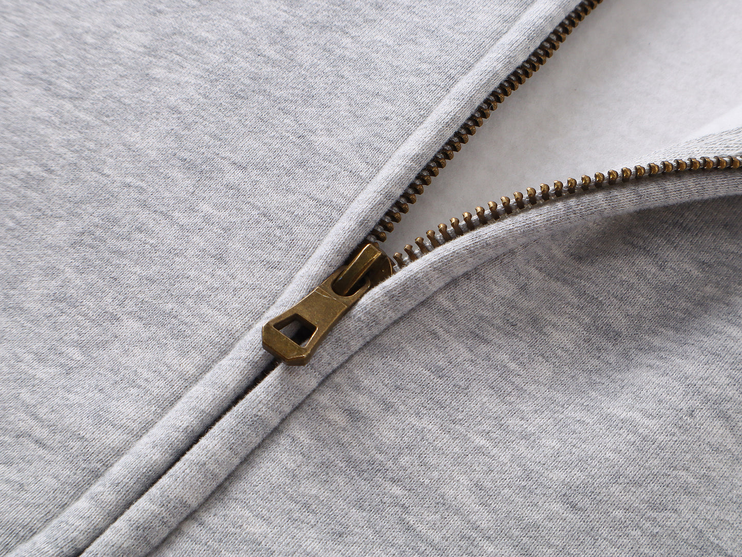 Boxy Loose Double-headed Zipper Fleece Custom Puff Print Short Unisex High Quality Drop Shoulder Heavyweight Streetwear Hoodie