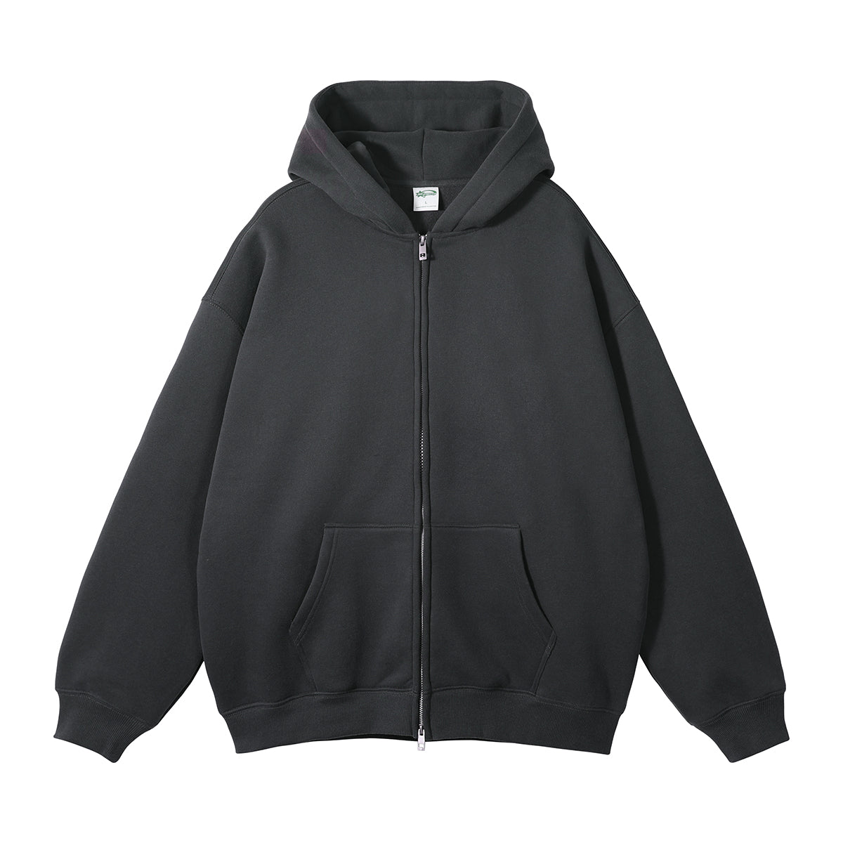 Men Hoodies 100% Cotton 14 Color Fleece Pullover with No Hood Zipper at the Shoulder Drop Shoulder Design Pullover Hoodie