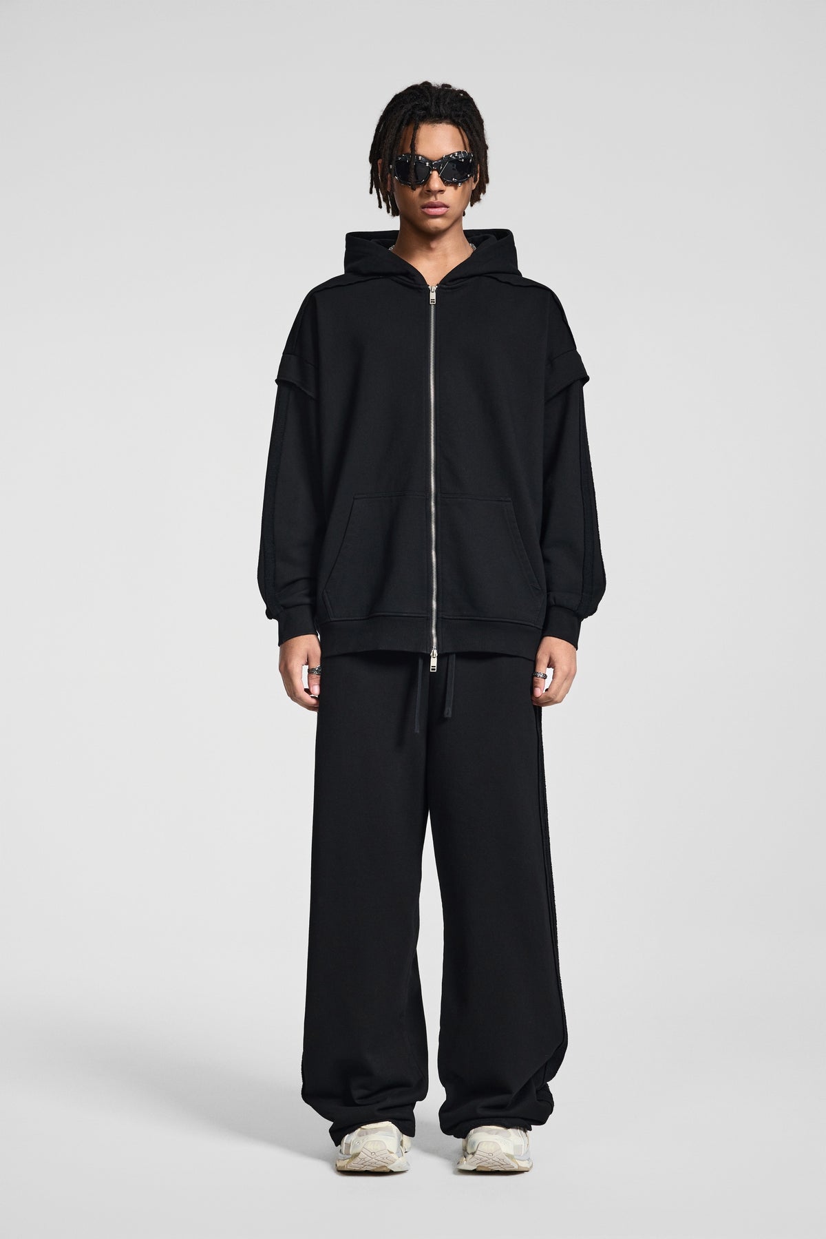 Fall and Winter Style Wholesale Heavyweight Hoodie Polyester / Cotton Zipper Hoodie with a Hood Plain Oversized American Style