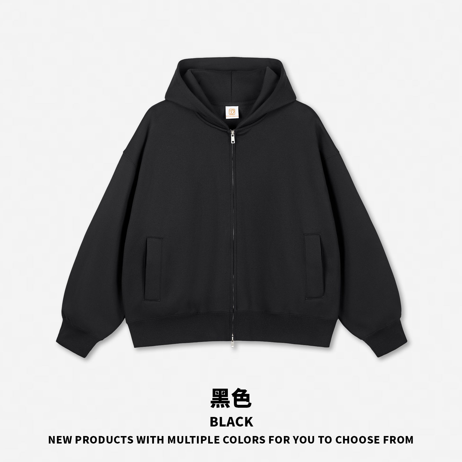 Sublimation Blank Heavyweight Drop Shoulder fleece Full Zipper High Quality Hoodie