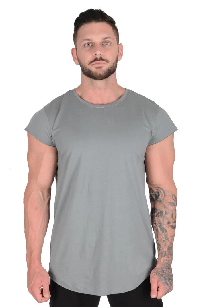 Hip Hop T-shirt Five Color Blank Curved Hem Round Neck T-shirt Printing Custom Streetwear Custom Print Tshirt High Quality