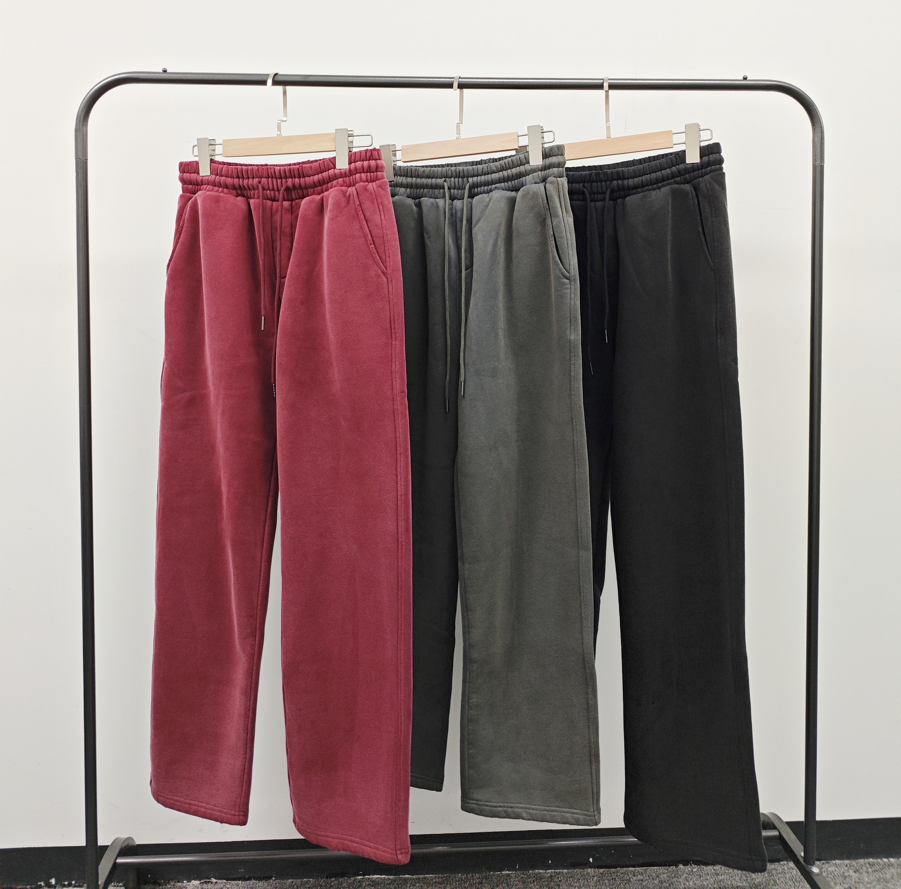 Men's Sweatpants High Quality Blank Custom Streetwear Acid Wash Polyester/Cotton Fahion New Design Puff Printing Oversized Pants