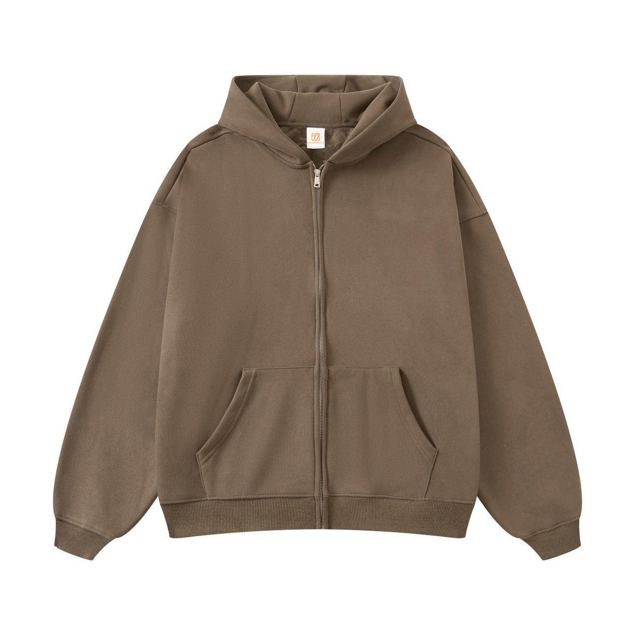 Custom Zip up High Quality Streetwear Fleece Distressed Embroidery Heavyweight Oversized Drop Shoulder Printed Hoodies for Men