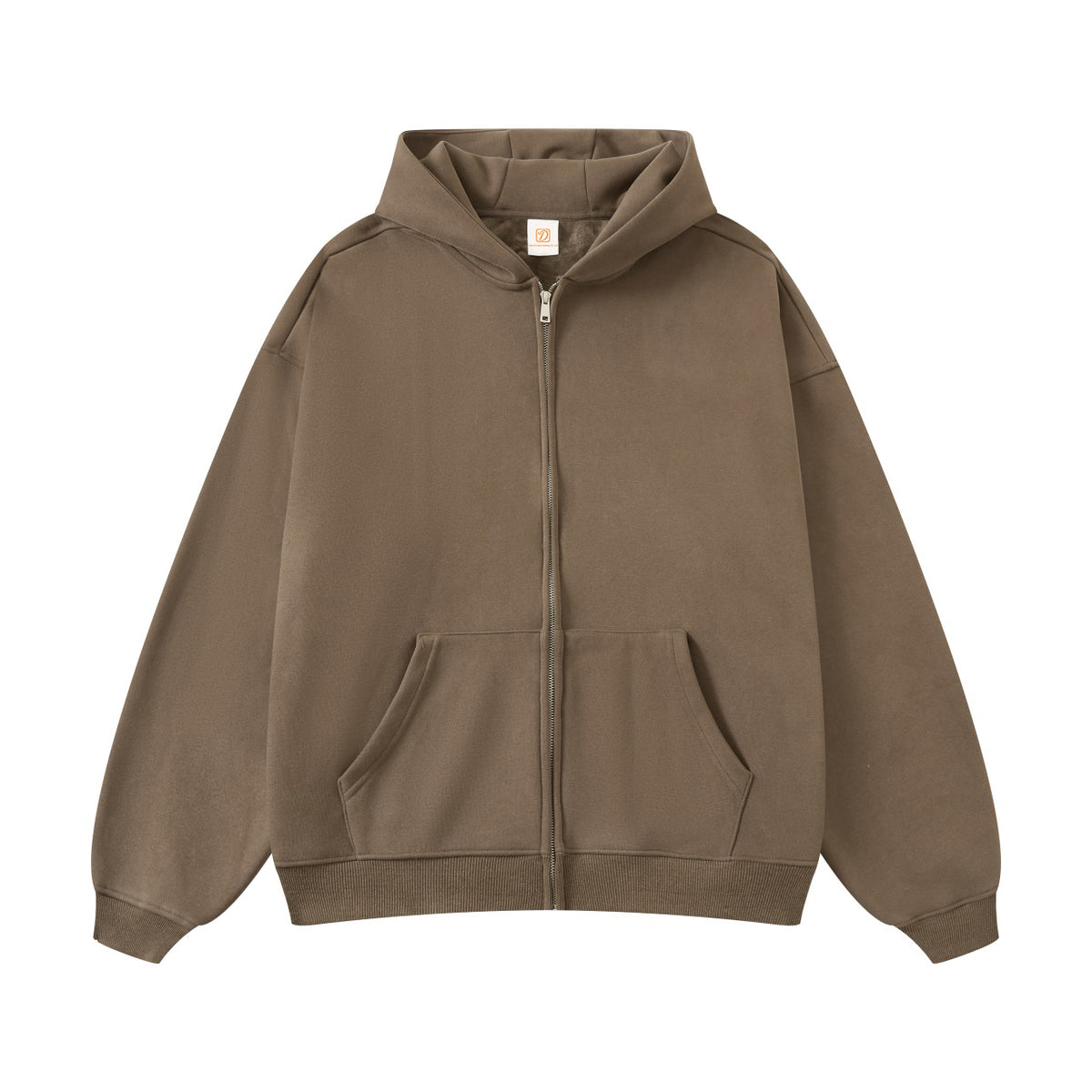 Wholesale 420G Padded Non Flying Wool Zipper Hooded Sweater with Composite Wool Fabric Zip up Hoodies Fall and Winter Style