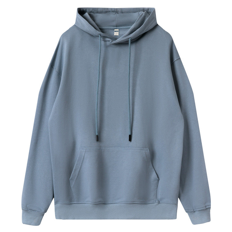 Wholesale Blank Pullover Drop Shoulder High Quality Custom Plus Size 100% Cotton Pure Color Fashion Mens Hoodies and Sweatshirts