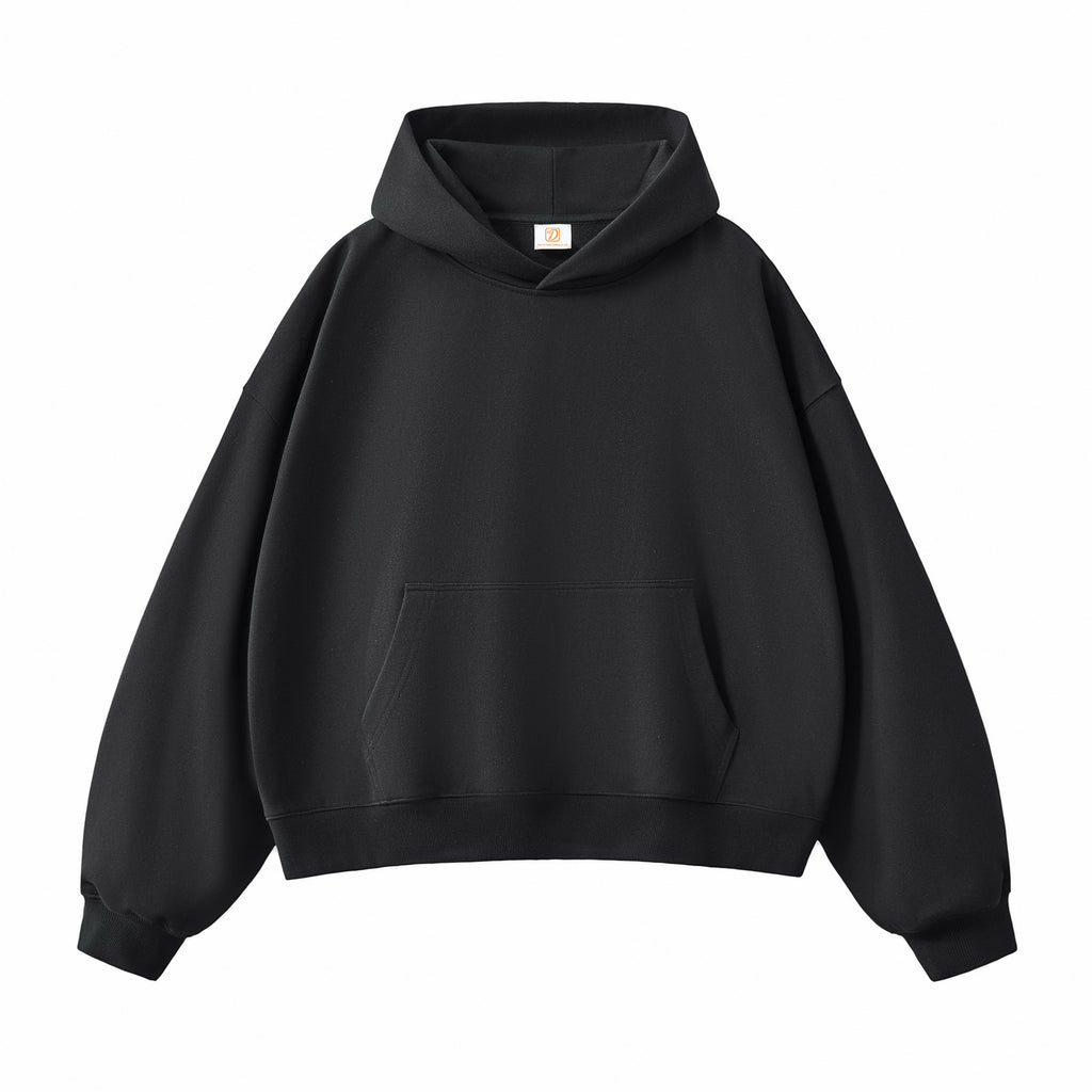 High Quality Thick Custom Logo 420g Fashion Short Boxy New Style Drop Shoulder Hoodie