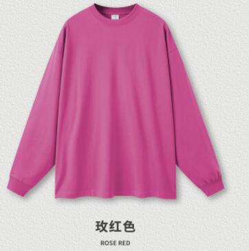 305g Heavyweight Long Sleeve T-shirt Streetwear Loose 100% Cotton Custom Design Embroidery logo Wholesale Men's T-shirts