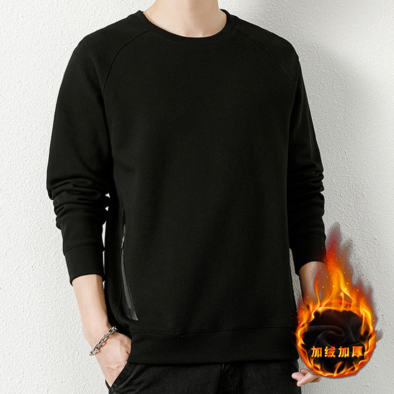 Round Neck Pullover Clothes with Added Insulation and Thickening. Loosely Fitted and Stylish Streetwear Hoodie in Oversized Size