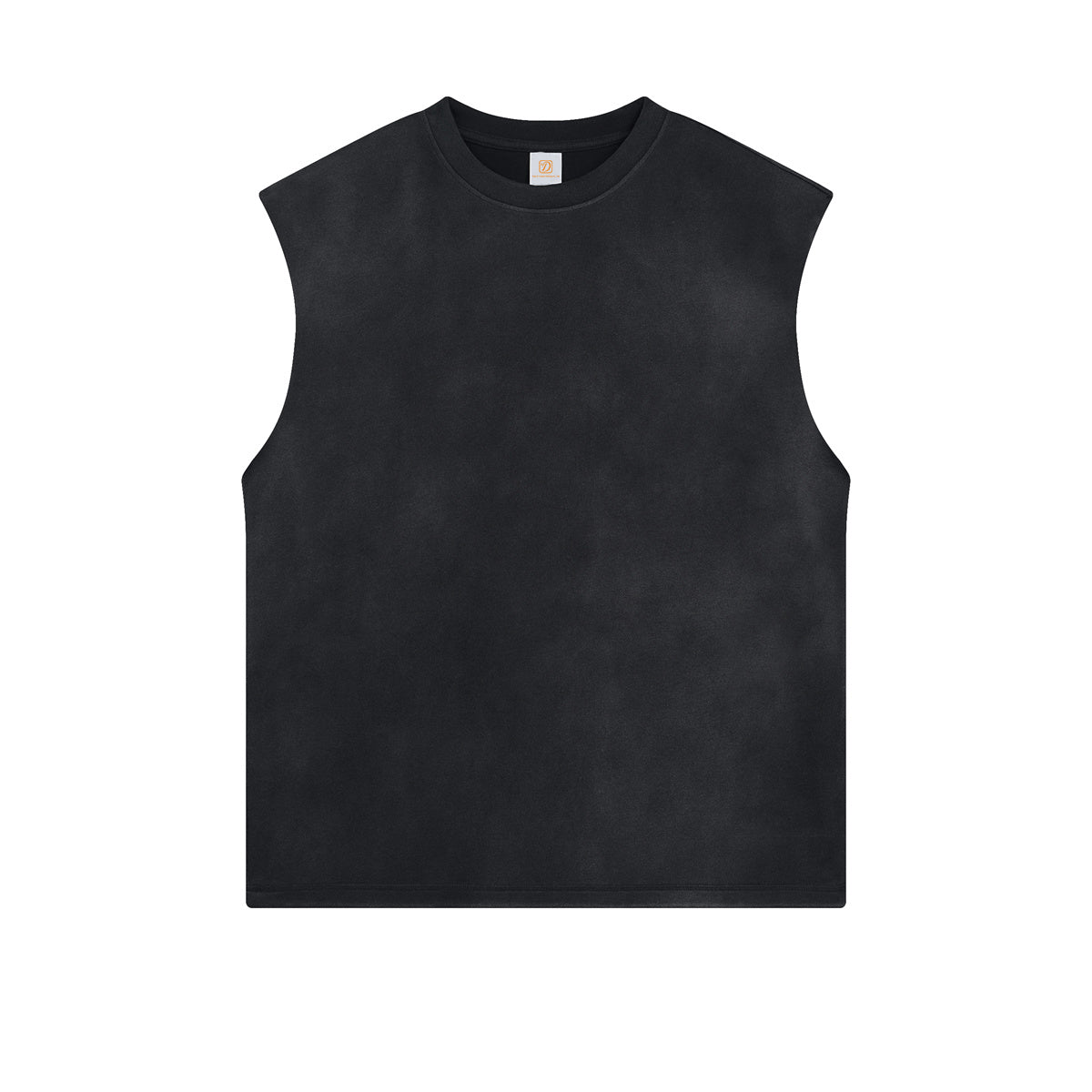 Custom Vintage Sleeveless High Quality Unisex Heavy Cotton Streetwear Puff Print Round Neck Heavy Weight T-shirts Men Women