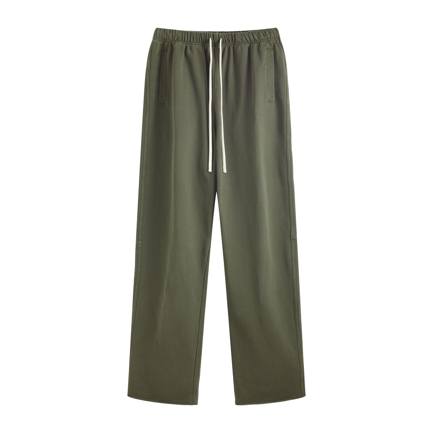 100 Cotton Custom Sweatpants Heavy Duty Water Washed Casual Pants with Two Side Pockets on the Buttocks and Loose Bottom Hem