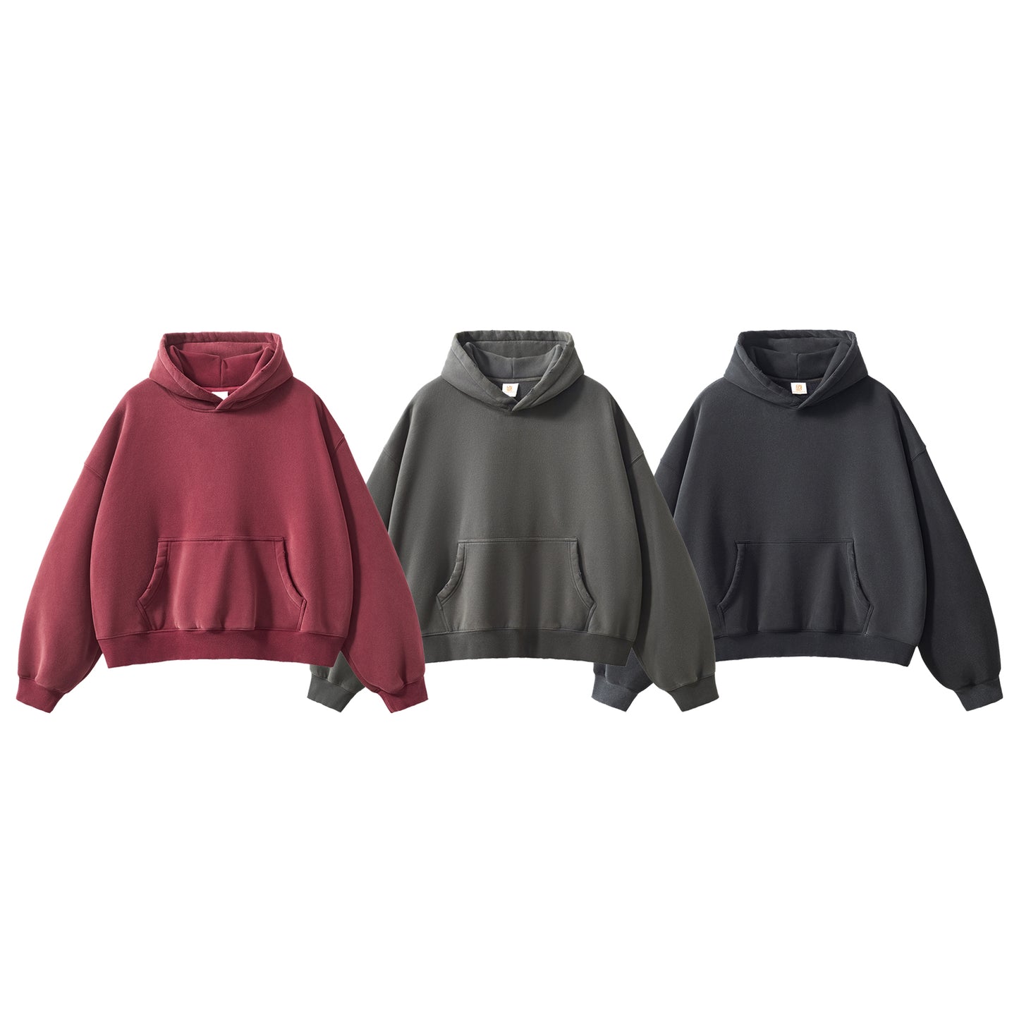 Wholesale Fashion Boxy Vintage Pullover High Quality Puff Printing Hoodies Custom Logo