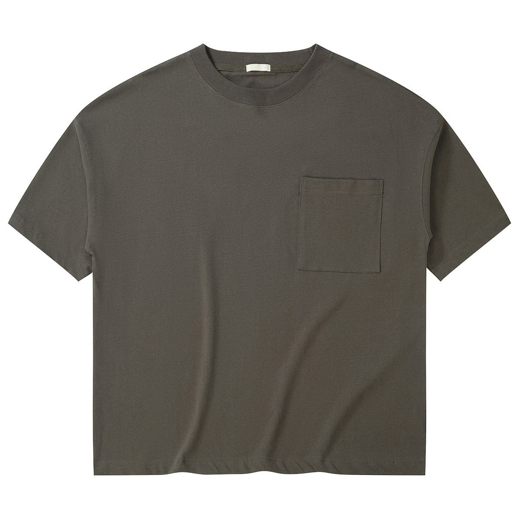 100% Cotton Oversized Tshirt Streetwear Loose High Quality Blank Pure Color Custom Puff Printing Personalized Men's T-shirts