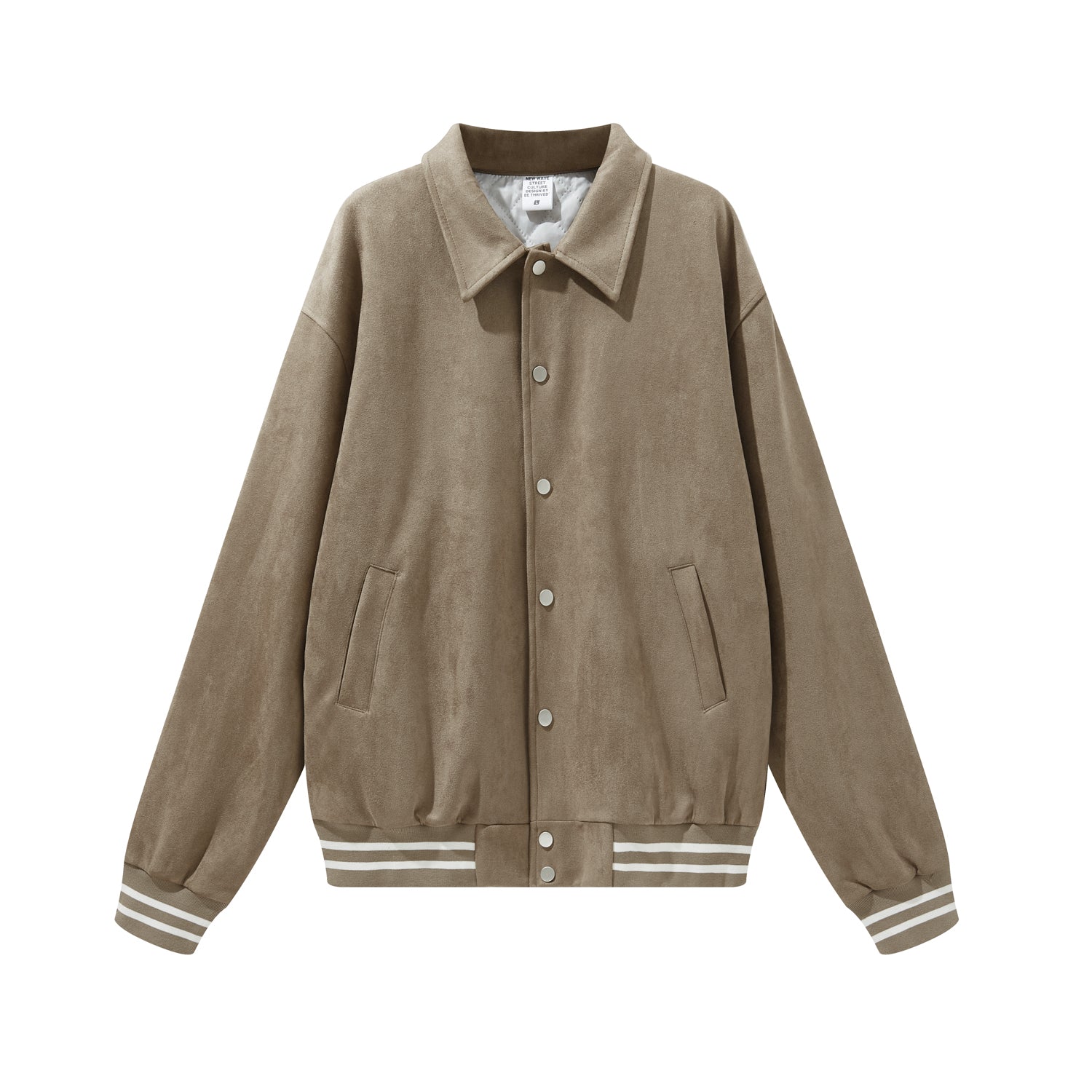 Customized Sweatshirts Collarless Jacket Baseball Shirt Coat Jacket for Men Oversized Casual Style Filled with Padding Inside