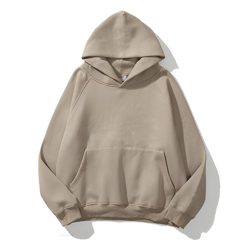 Customized American Style Loose Fit Trendy Hoodie with No Drawstring Long Sleeved with a Hood Oversize High Quality Hoodie