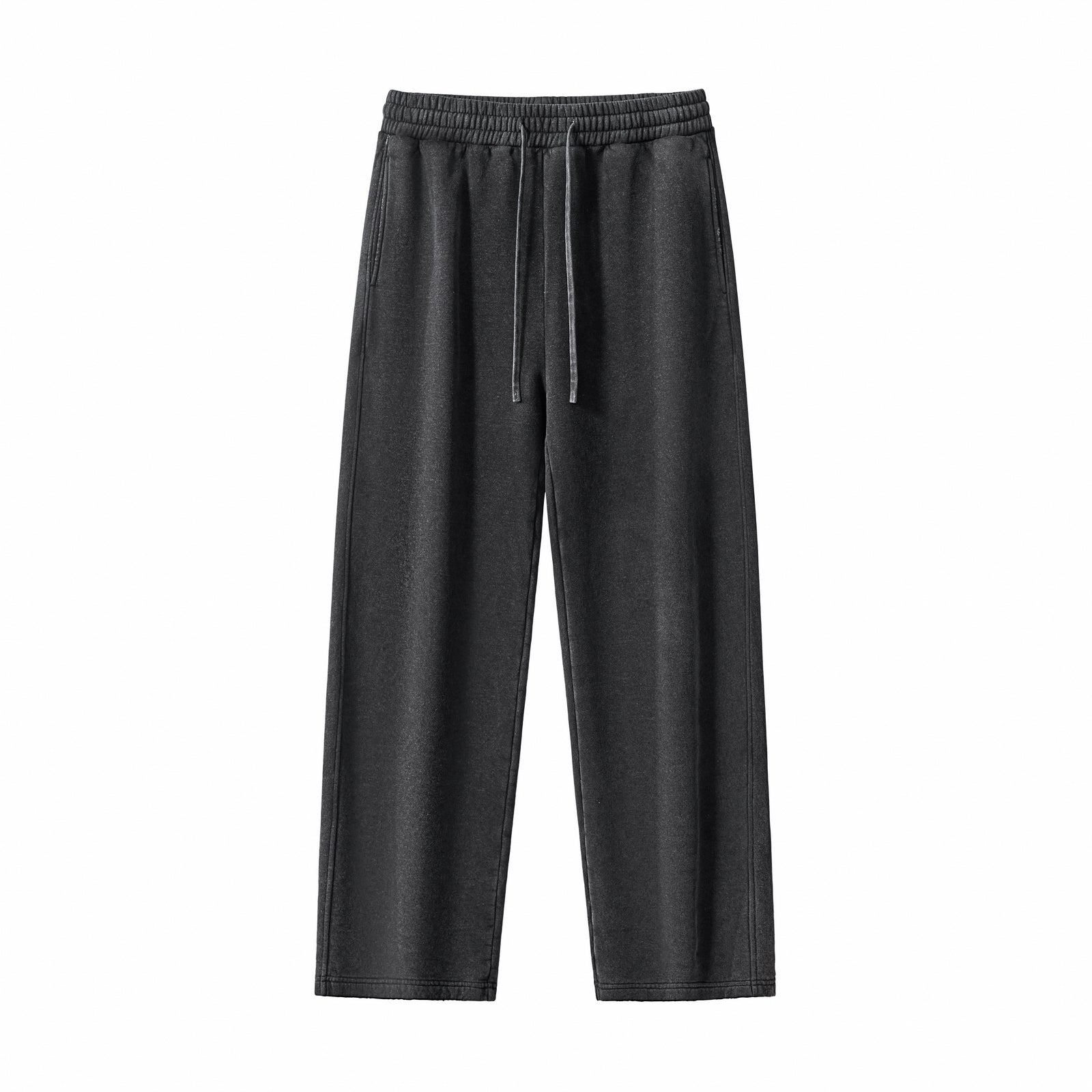 Men's Pants Customized Heavyweight Streetwear New Wash Pure Color Loose Drawstring High Quality Wholesale Sweatpants