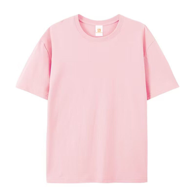 Wholesale Streetwear Heavy Cotton Plus Size Unisex High Quality Short Sleeve Round Neck Pure Color Heavyweight Custom T-shirt