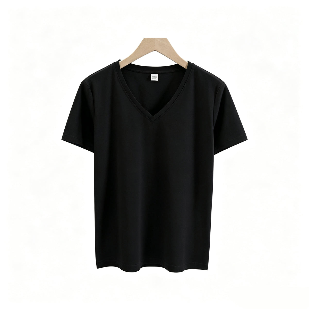 Oem Wholesale 13 Color 80 Count Double Sided Textured Cotton Short Sleeved Women's Summer Loose V-Neck Pure Color t Shirt