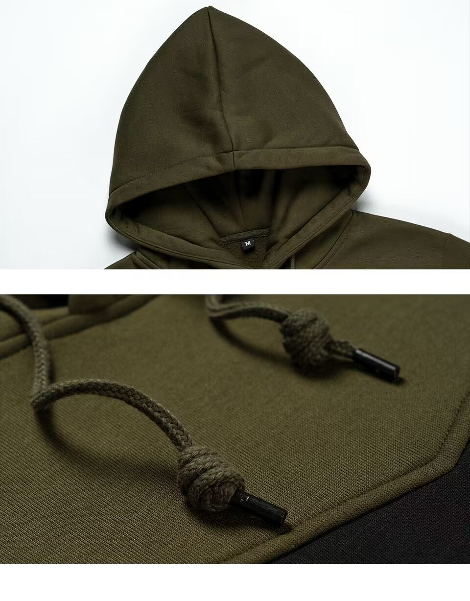 Manufacturer Hoodies 100% Polyester Color Clashing Fleece High Quality Puff Printing Heavyweight Hoodies & Sweatshirts
