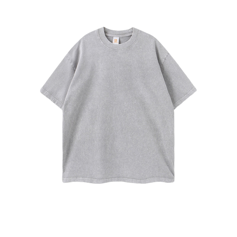 Vintage Custom logo T-shirt Summer New Design Hot Sale Blank Heavyweight Washed Short Sleeve Wholesale Fashion Men's T-shirts