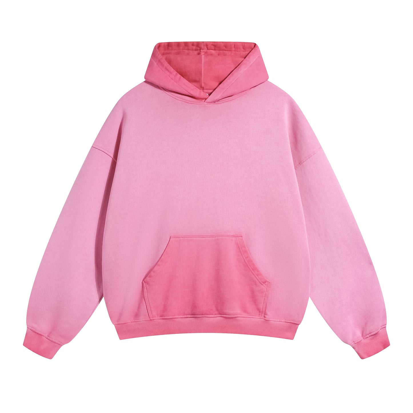 Customized 430g Pure Cotton Looped Fabric Distressed Washed Relaxed Fit Hoodie with Dropped Shoulders Free hoodies Design