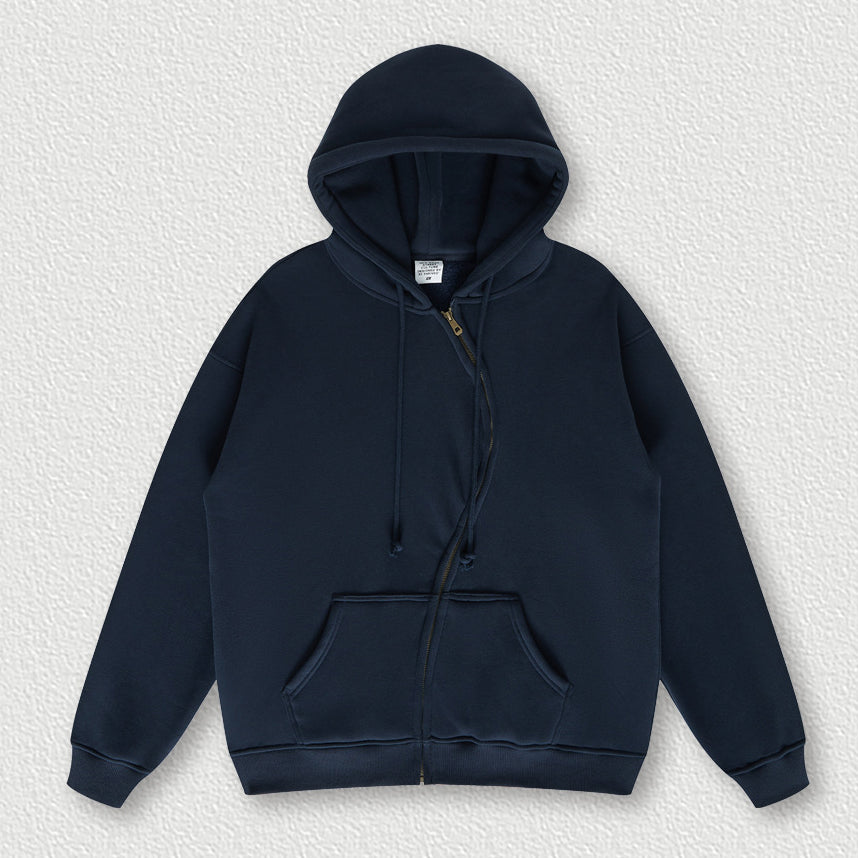 Unisex Hoodies 7 Color S Shaped Zipper Hooded Sweatshirt Trendy American Loose Fit Brand t Shirt Oversized Vintage Style