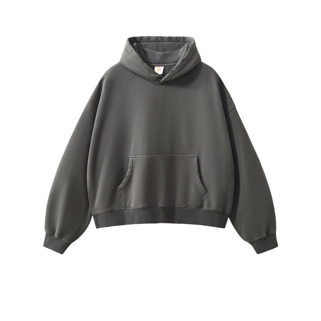 Custom Men's Hoodies 2026 New Fashion Style Heavyweight Boxy Fleece High Quality Acid Wash Plain Streetwear Blank Hoodies