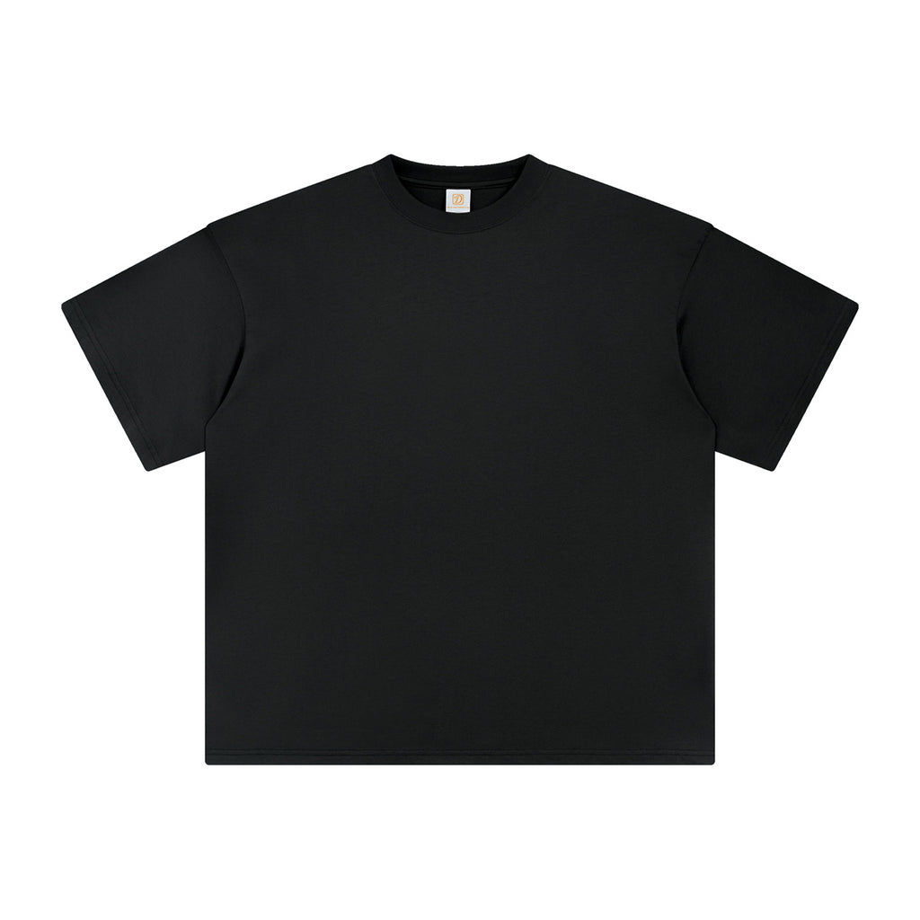 Wholesale Tshirt Oversized High Quality Men's T-shirts Basic Drop Shoulder Heavy Cotton Streetwear Loose Short Sleeve T-shirt