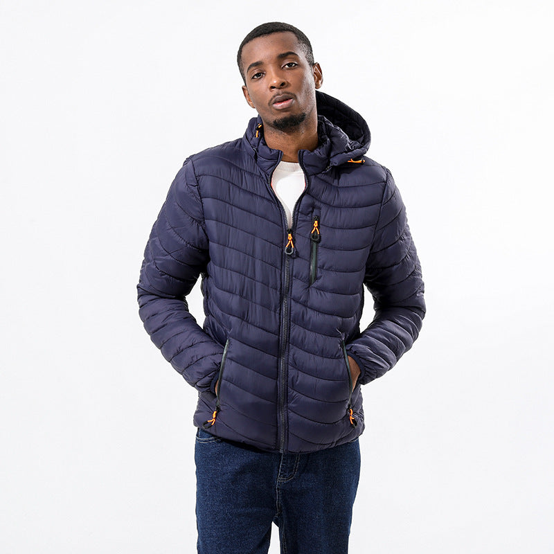 Fashion 5 Color Lightweight Cotton Coat for Men Warm Cotton Jacket Detachable Hat Jacket Available Personalized Design Winter