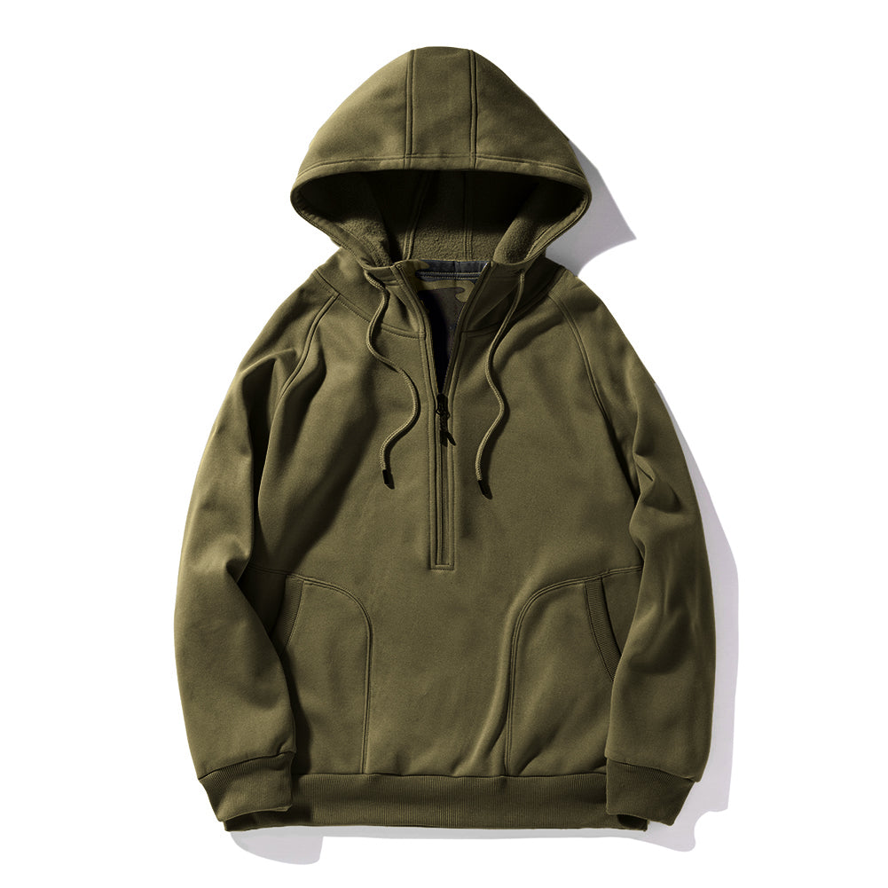 3 Color 100% Polyester V Neck Zip Camouflage Hoodie Streetwear Plain for Printing American Style Men Hoodies High Quality