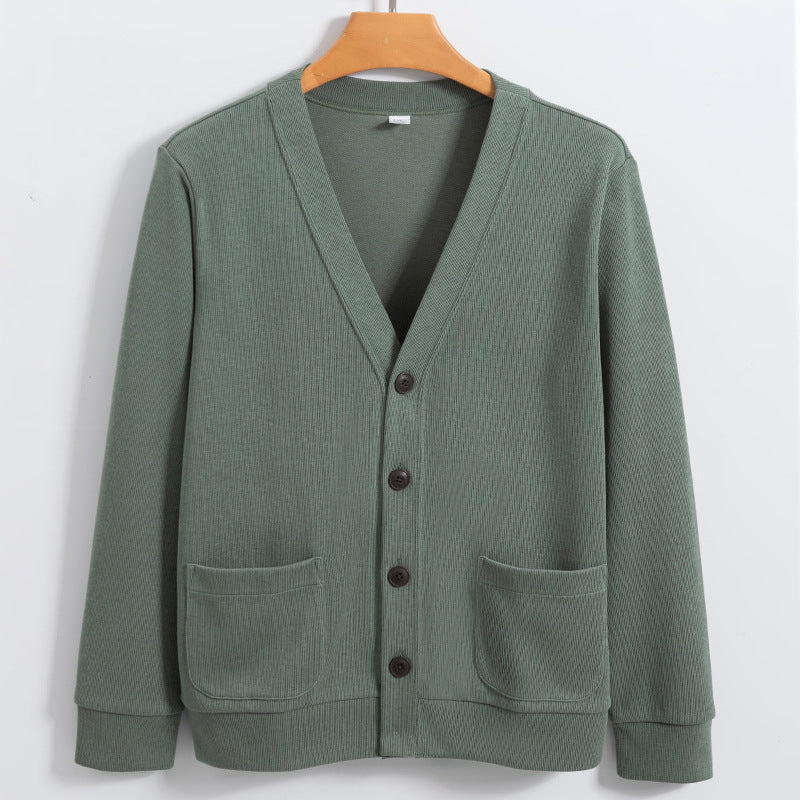 Custom logo Fall and Winter Style Seven Color Cotton Knit Cardigan with air Layer V Neck Short Jacket From a Trendy Brand