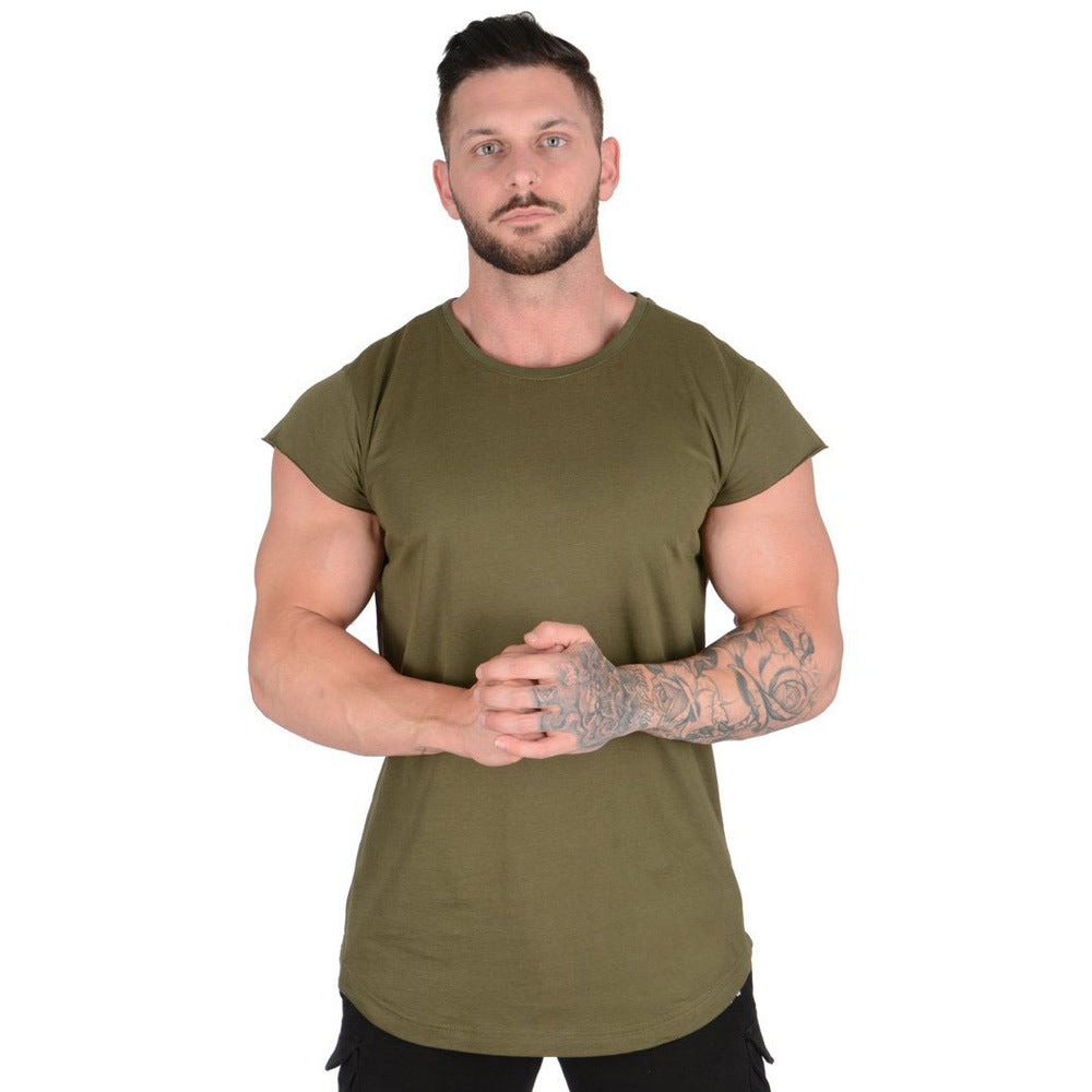Hip Hop T-shirt Five Color Blank Curved Hem Round Neck T-shirt Printing Custom Streetwear Custom Print Tshirt High Quality
