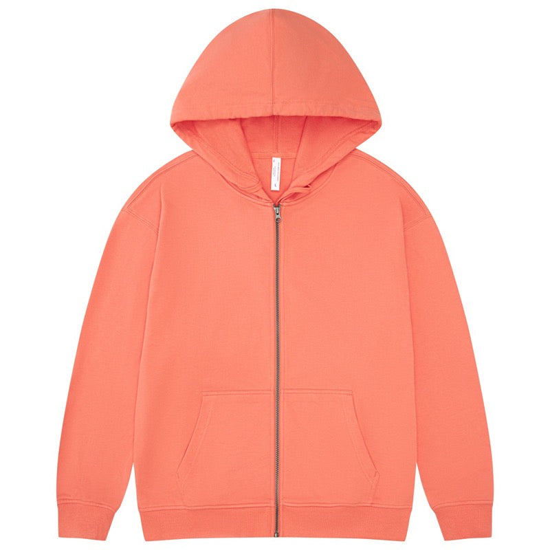 Wholesale China Printing Custom Cotton French Style Loop Zipper Sweatshirt Personalized Hoodies  Design Unisex High Quality