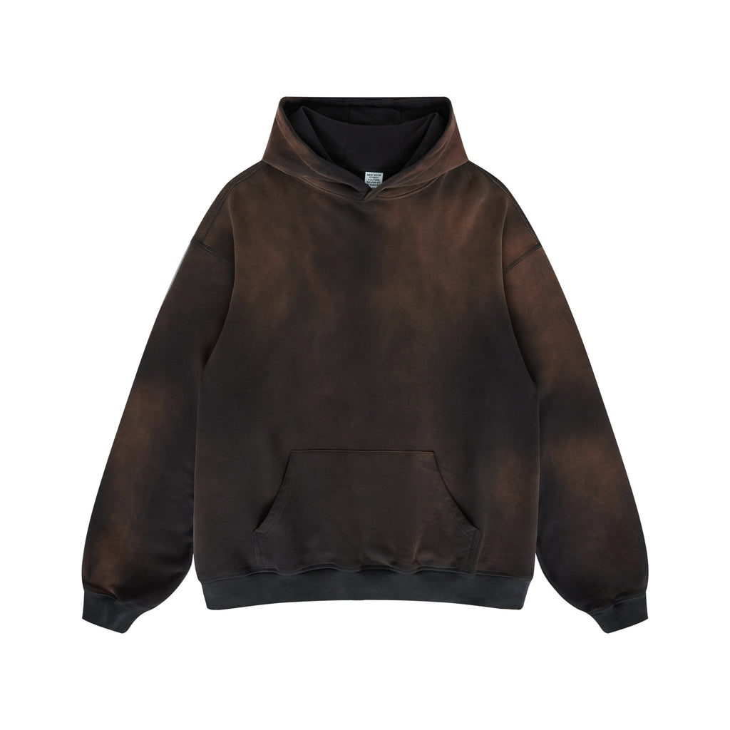400G Heavyweight Oversized Vintage Custom Wireless Streetwear High Quality Blank Washed Drop Shoulder Puff Printing Hoodie