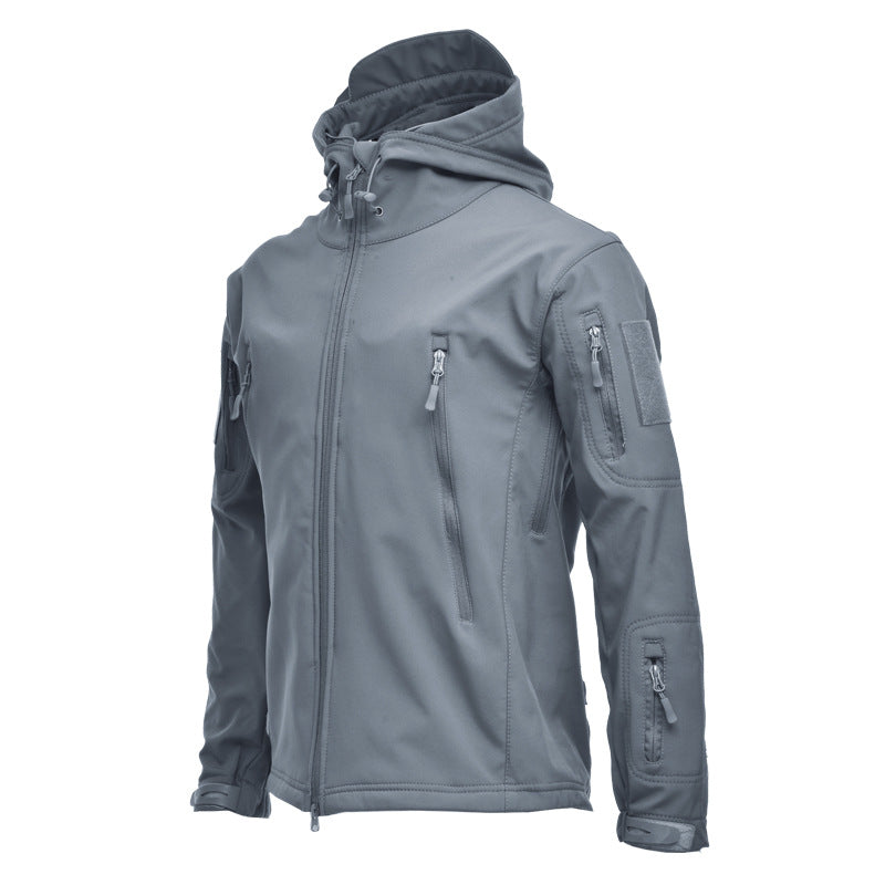 8 Color Sharkskin Soft Shell Hiking Jacket with Camouflage Waterproof and Windproof Warm and Cozy for Mountain Climbing Jacket