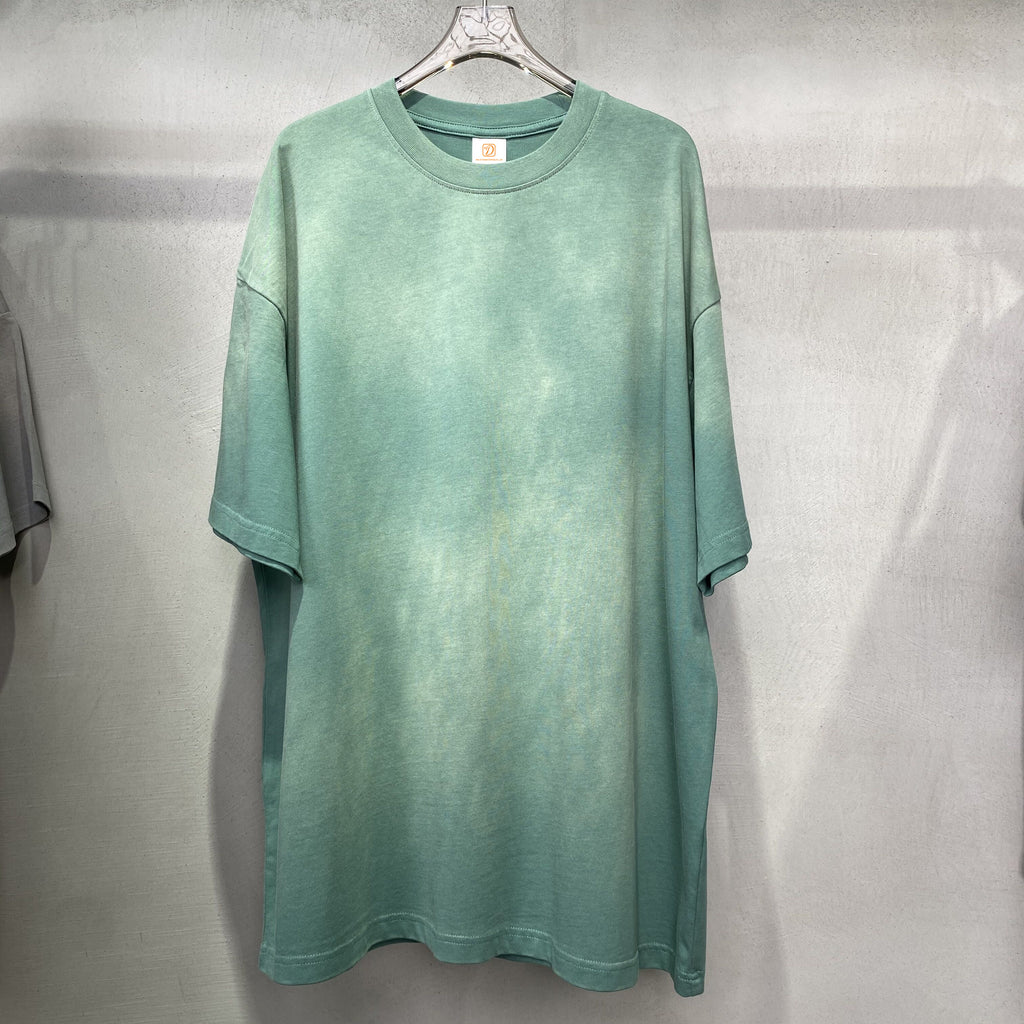 Vintage Drop Shoulder Heavy Cotton Spray Dyeing Loose Washed High Quality Sublimation Streetwear Heat Transfers for T-shirts