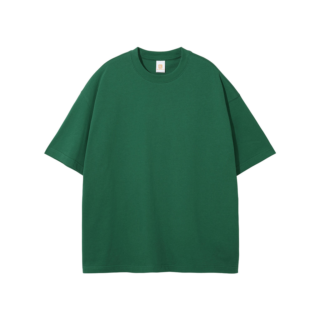 High Quality 100% Cotton Loose Short Pure Color Sublimation Streetwear Puff Print Drop Shoulder Heat Transfers for T-shirts