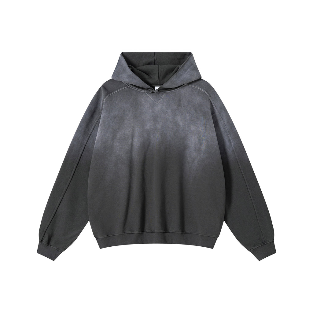 Wholesale Price Drop Shoulder Vintage 100% Cotton Heavyweight Distressed Embroidery Blank Pullover Mens Hoodies and Sweatshirts