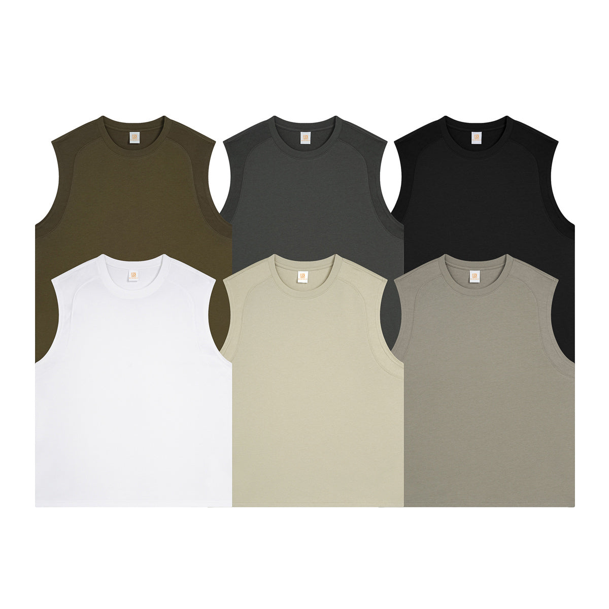 100% Cotton Sleeveless T-shirt Quick-dying High Quality Casual Pure Color Hot Selling Summer Embroidery logo Men's T-shirts