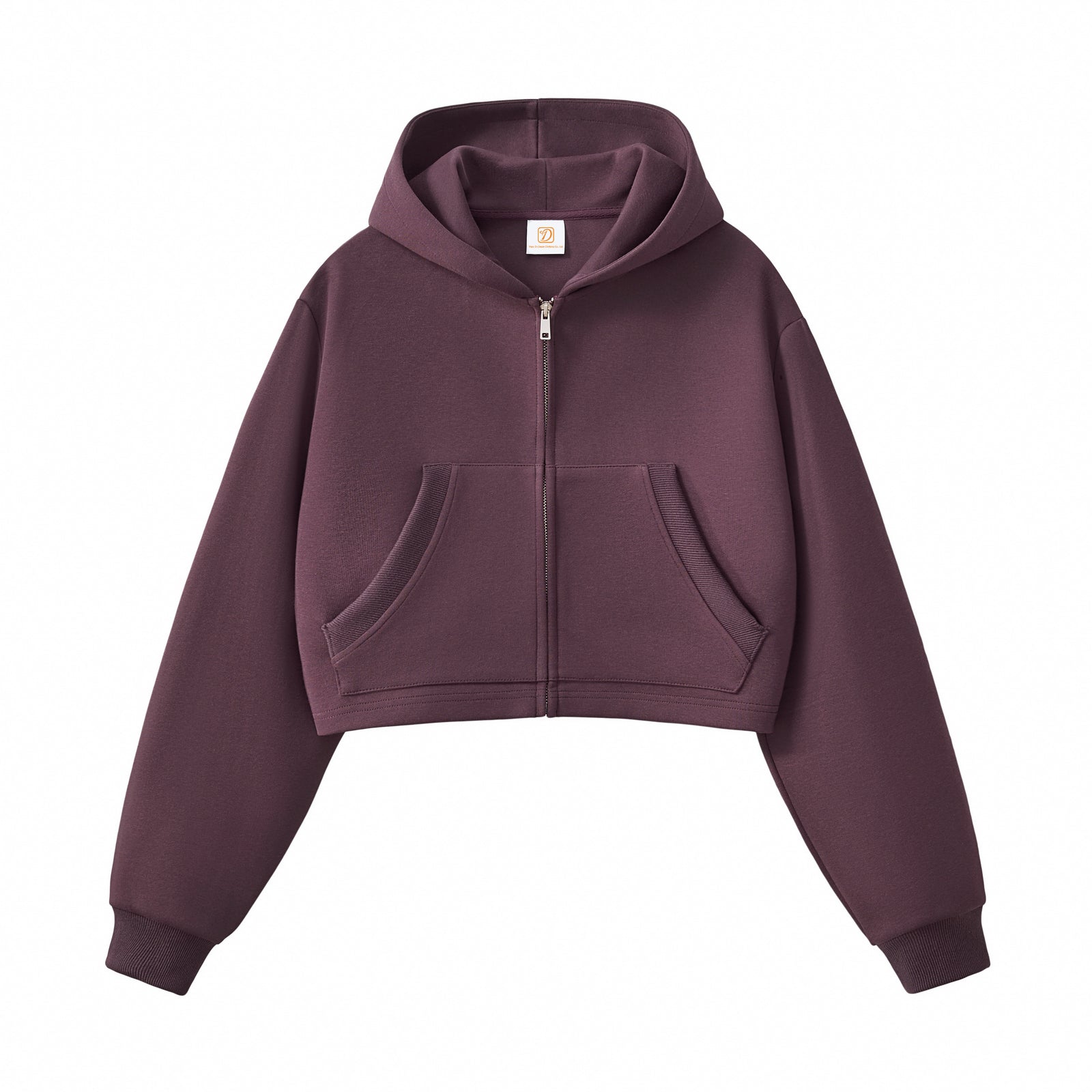 Short Style Sport Hoodies Sublimation Streetwear High Quality Screen Printed Crop Top Drop Shoulder Women's Hoodies Sweatshirts