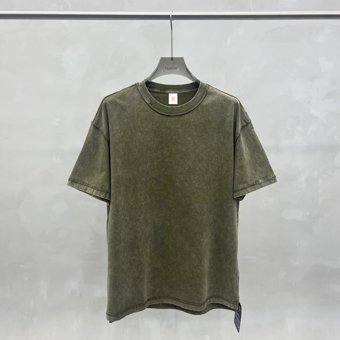 100% Cotton T-shirt Pure Color Custom Embroidery logo Streetwear Tshirt High Quality Design Screen Print Personalized T-shirts